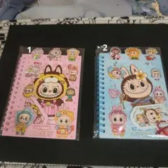 キャラクター付きノート ピンク・青セット