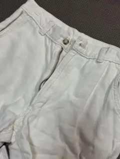 ホワイトカジュアルパンツ ストレートレッグ
