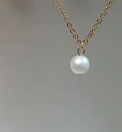 1656 魅力を引き出す✨️✨️　淡水パールネックレス　丸玉♡