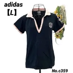 アディダス　adidas 半袖トップス　L レディース　Ｖネック　カジュアル