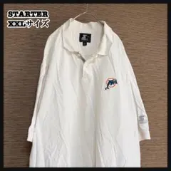 I*d様 【スターター】半袖ポロシャツ　NFL　ドルフィンズ　アメフト　白刺繍袖のサムネイル