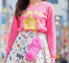 エンジェルブルー　ナカムラくんロックプリントTシャツ　SS130cm