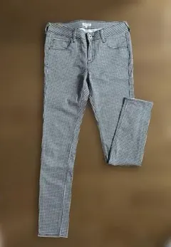 earth アースミュージックアンドエコロジー　ギンガムチェック スキニーパンツ