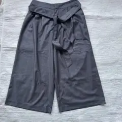 値下げ⭐︎ワイドパンツリボン付　colourグレー系