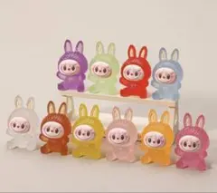 labubu 夜光 フィギュア 3点セット ラブブ クリア