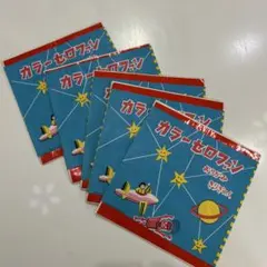 カラーセロファン　おりがみ切り細工 昭和レトロ折り紙　５個セット