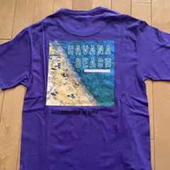 メンズバックプリントＴシャツ Sサイズ　パープル