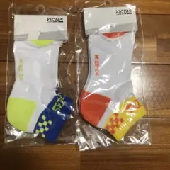 05CPソックスオレンジライムグリーンMサイズ2足セット22 23 24cm対応