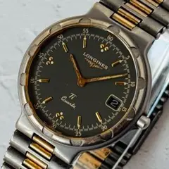 腕時計メンズ動作品LONGINESロンジンConquestクォーツ訳あり紳士