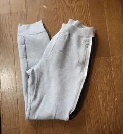 グレー サイドジッパー スウェットパンツ