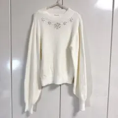 axes♡雪の結晶モチーフふわふわニット