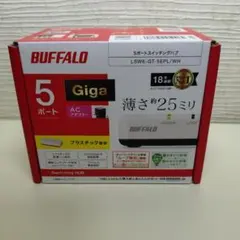BUFFALO 5ポートスイッチングハブ LSW6-GT-5EPL/WH