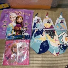 匿名配送アナと雪の女王 タオル 4枚＆巾着セット