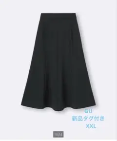 GU カットソーフレアスカートQ ブラック　XXL