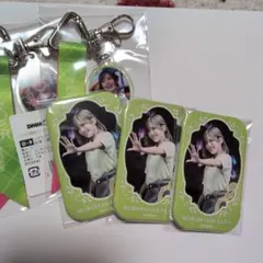 リボンアクリルキーホルダー　缶バッジ　諸橋沙夏