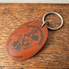 東京ディズニーランド 当時物 90年代 ミニーマウス キーホルダー 木製 レトロ