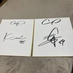 大幅値下】元ジュビロ磐田選手等サイン色紙 4枚セット 中山ゴン（中山