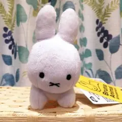 ブルーナアニマル ぬいぐるみ マスコット うさぎ ペールカラー プライズ 白