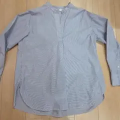 UNIQLO ストライプ柄 スキッパーシャツ M