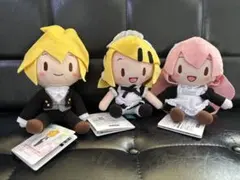 初音ミクシリーズ　ふわぷちミニぬいぐるみ　3個セット　執事