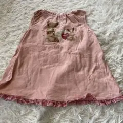 ♡最終お値下げBABY PINK HOUSE うさぎプリント ワンピース♡のサムネイル