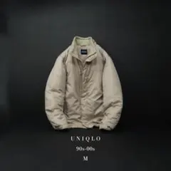 UNIQLO 90s-00s 紺タグ 中綿ジャケット M オールド ベージュ