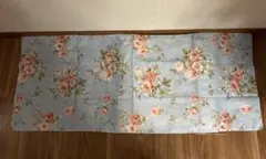 花柄 手ぬぐい ライトブルー ローズ柄