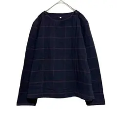 y2235 無印良品 両面起毛フランネルブラウス 婦人 チェック M