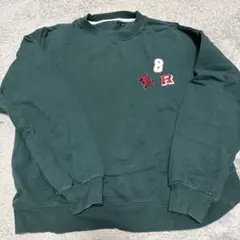 ダークグリーンスウェット B L R刺繍