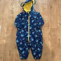 26日まで値下げ！子ども用クマ耳付きスキーウェア95センチ