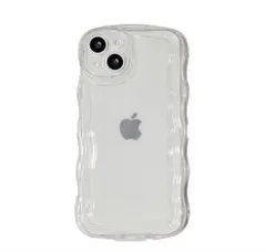 iPhone15plus用 ウェーブデザイン クリアケースのサムネイル