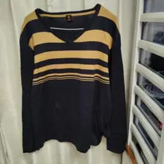 (LLサイズ4タグ)タケオキクチ メンズ コットン100%Vネック長Tシャツ