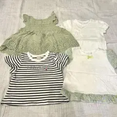 プティマイン べべ 半袖 トップス 80cm 4枚セット