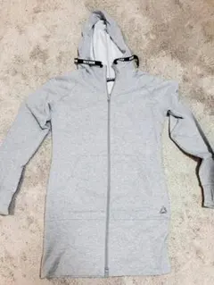 【中古】Reebok リーボック ダブルジップロングパーカー グレー Mのサムネイル