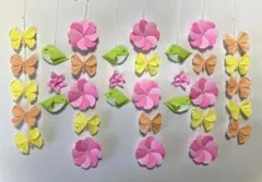 可愛い壁面飾り【小花、蝶々、鶯】 100円値下げしました！