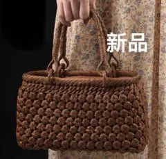 新品　山葡萄かごバッグ　ハンドバッグ　籠バッグ 保存袋付きのサムネイル