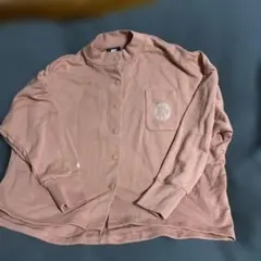 Nike レディースボタン付きピンクスウェット カーディガン