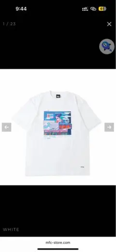 ホワイト グラフィックプリント Tシャツ