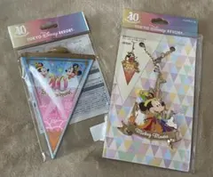 ディズニー　ドリームガーランド　バッグチャーム　ミッキー セット　40周年
