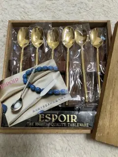未使用:ESPOIR ゴールドスプーン 5本セット 未使用:ESPOIR ゴールドスプーン 5本セット