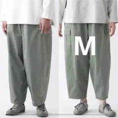 MUJI labo チノカーゴワイドパンツ カーキ M ムジラボ 無印良品