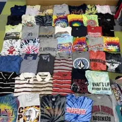 ⑧アメリカ古着半袖ブランドタイダイミックス　Tシャツ46着セットまとめ売りメンズ
