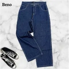 Beno ビーノ デニムルーズペインターワークパンツ Lサイズ インディゴ