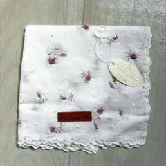 ポワンポワン　ハンカチ　手刺繍　未使用品
