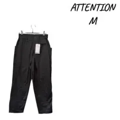 『新品』ブラック カジュアルワイドパンツ Mサイズ ポケット付き