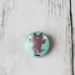 【くうま缶バッジ】オリジナルキャラクターイラスト　クマ　くま　熊　ゆるいグッズ