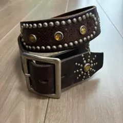 hyde着 HTC ミリオンスタッズ レザーベルト 36 ブラック - メルカリ