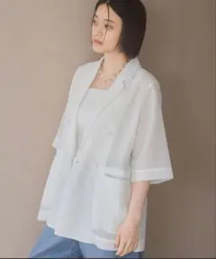 TIME SALE】【美品】apart by リネン半袖ジャケット - メルカリ
