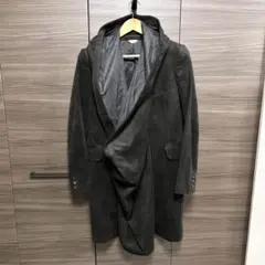 コムデギャルソンオムプリュス プルオーバーコート フェイクスエード ブラック