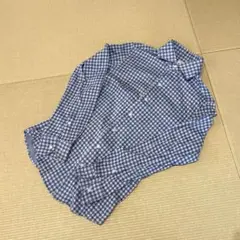SHIPS コットン チェック柄シャツ S